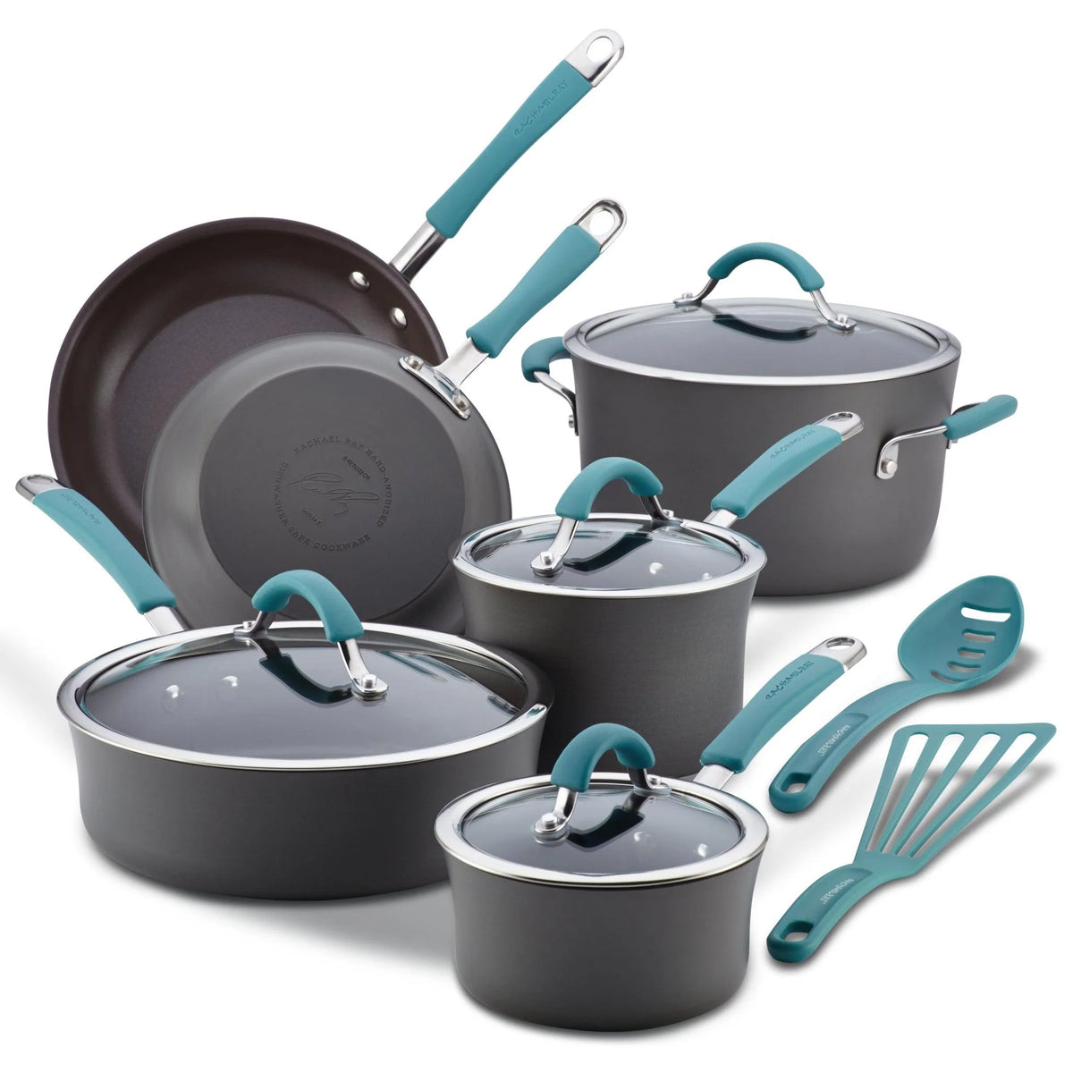 12-Piece Cucina Hard Anodized Nonstick Cookware Set